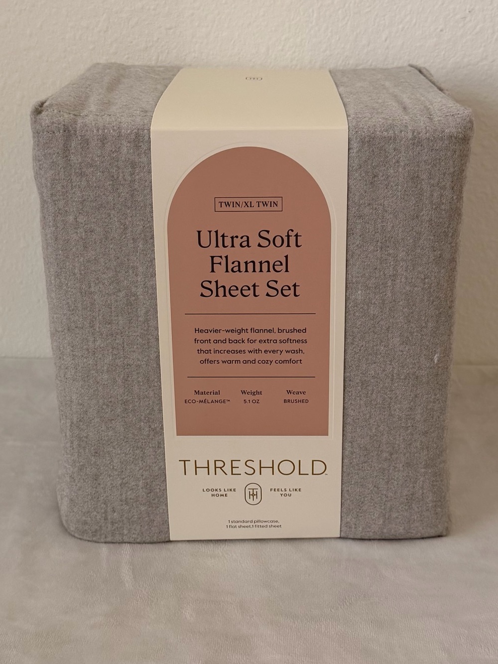 Threshold Ultra Soft Flannel Sheet Set - Light Gray
